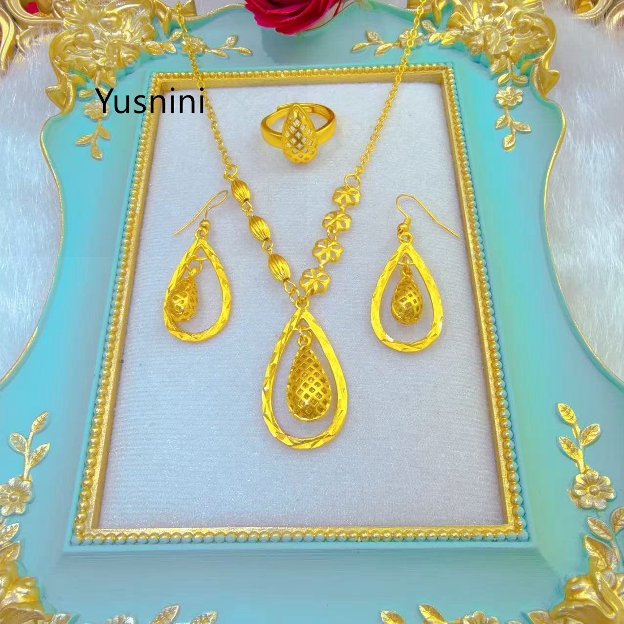 Women'S Fashion Rings Gold - New Dubai Fashion Premium 24K Gold