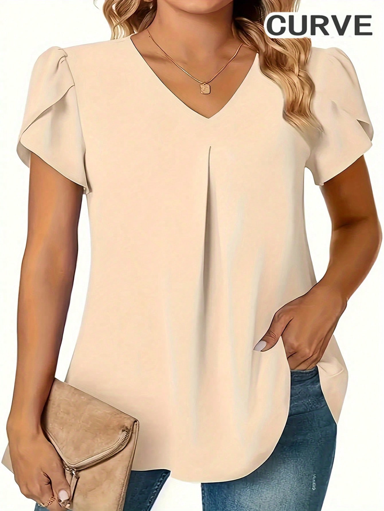 Women'S Fashion Essentials - Plus Size 0XL-5XL Women V-neck Fashion