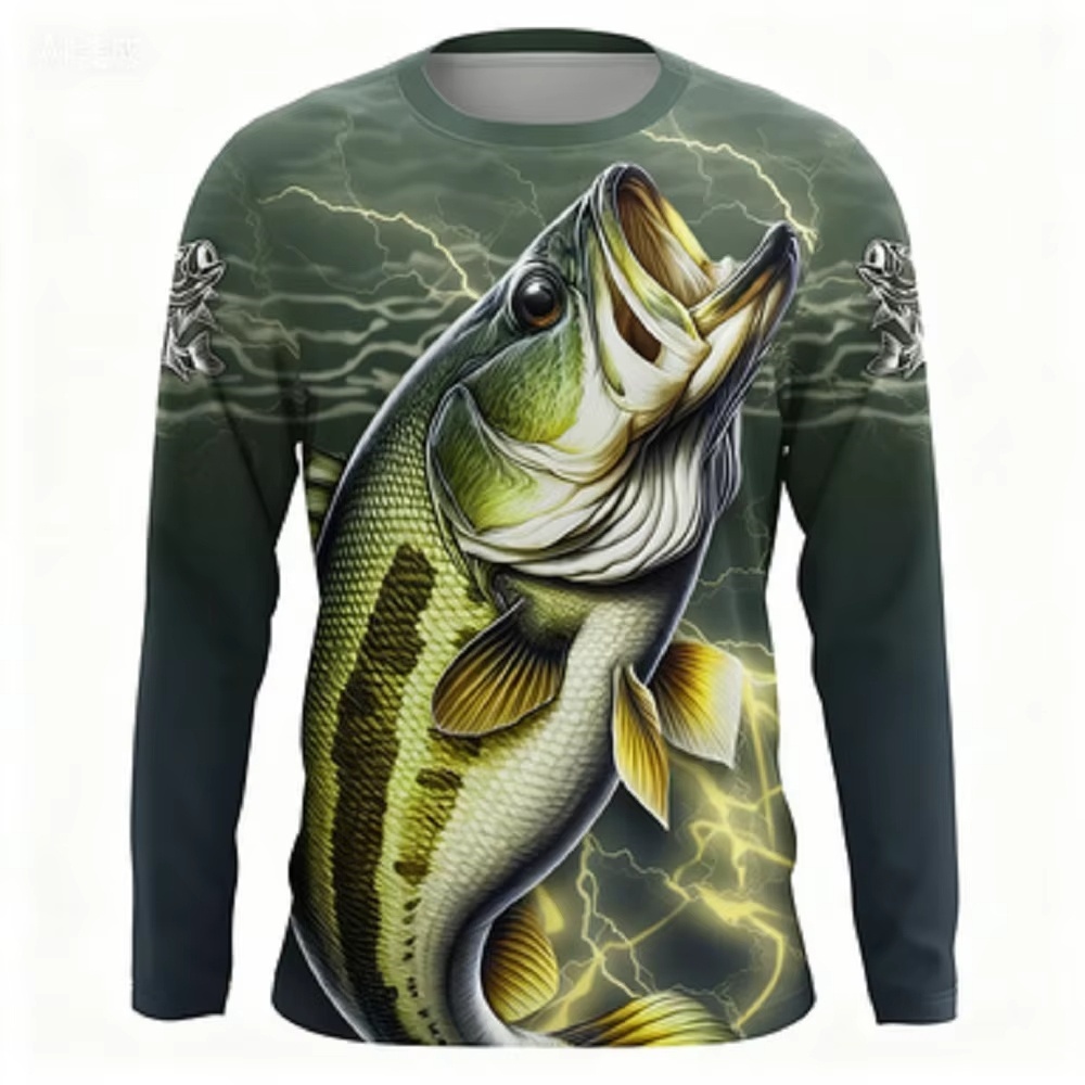 Women'S Fashion Q - Fashionable Bass Pattern Crew Neck Long