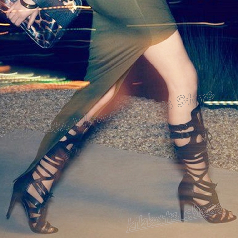 Women'S Fashion Knee High Boots - Sneaker Boot Knee High Lace-Up Cross