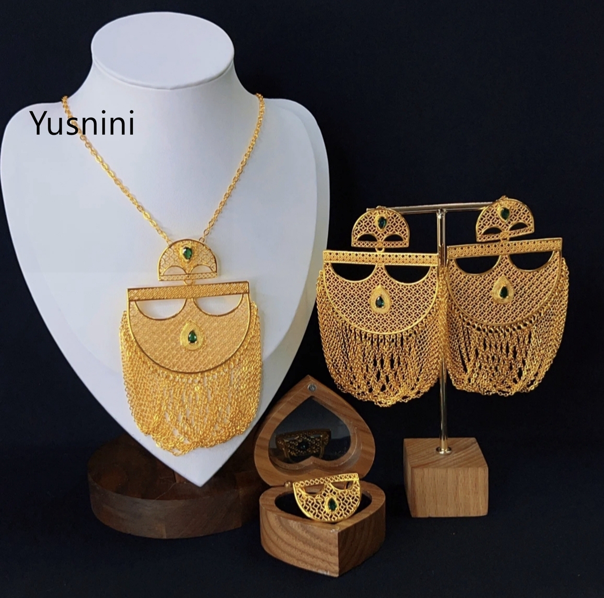Women'S Fashion Rings Gold - Fashion Women's Jewelry Set Dubai 24K