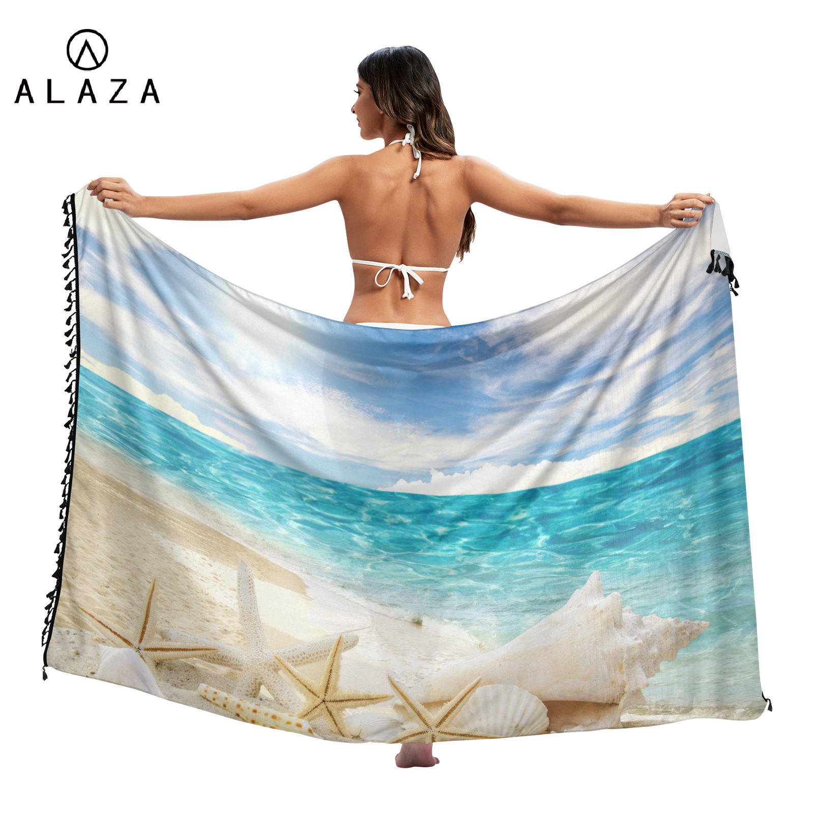 Printed Wrap Skirt - Sexy Women Chiffon Swimwear Pareo Scarf