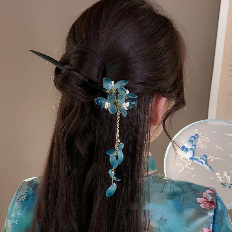New Chinese Style Blue Glaze F - Women Fashion Hair Style ulasan dan harga