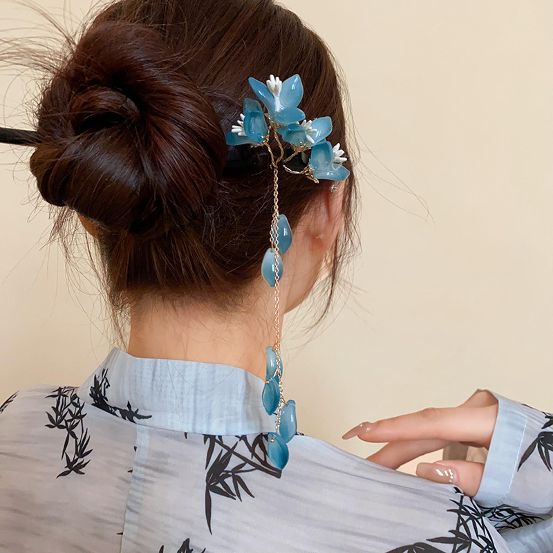 New Chinese Style Blue Glaze F - Women Fashion Hair Style ulasan dan harga