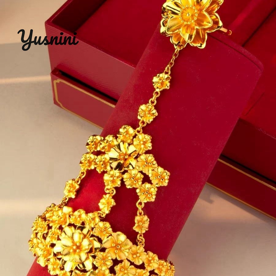 Fashion Middle East Dubai 24K  - Women'S Fashion Rings Gold ulasan dan harga