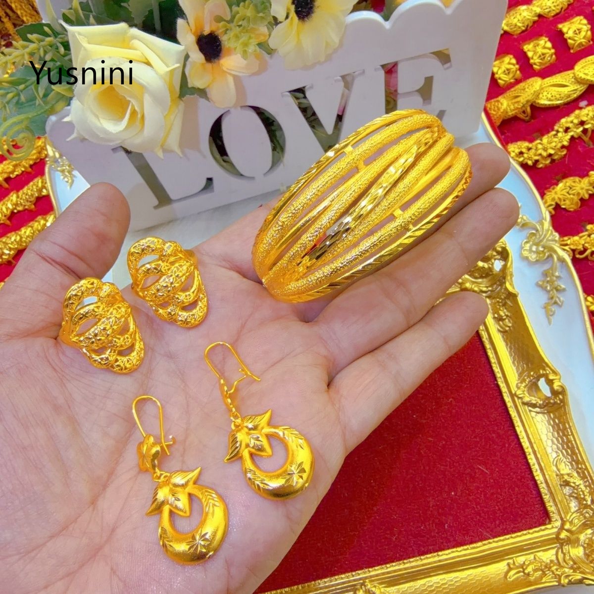 New French Dubai Luxury 24K Go - Women'S Fashion Rings Gold ulasan dan harga