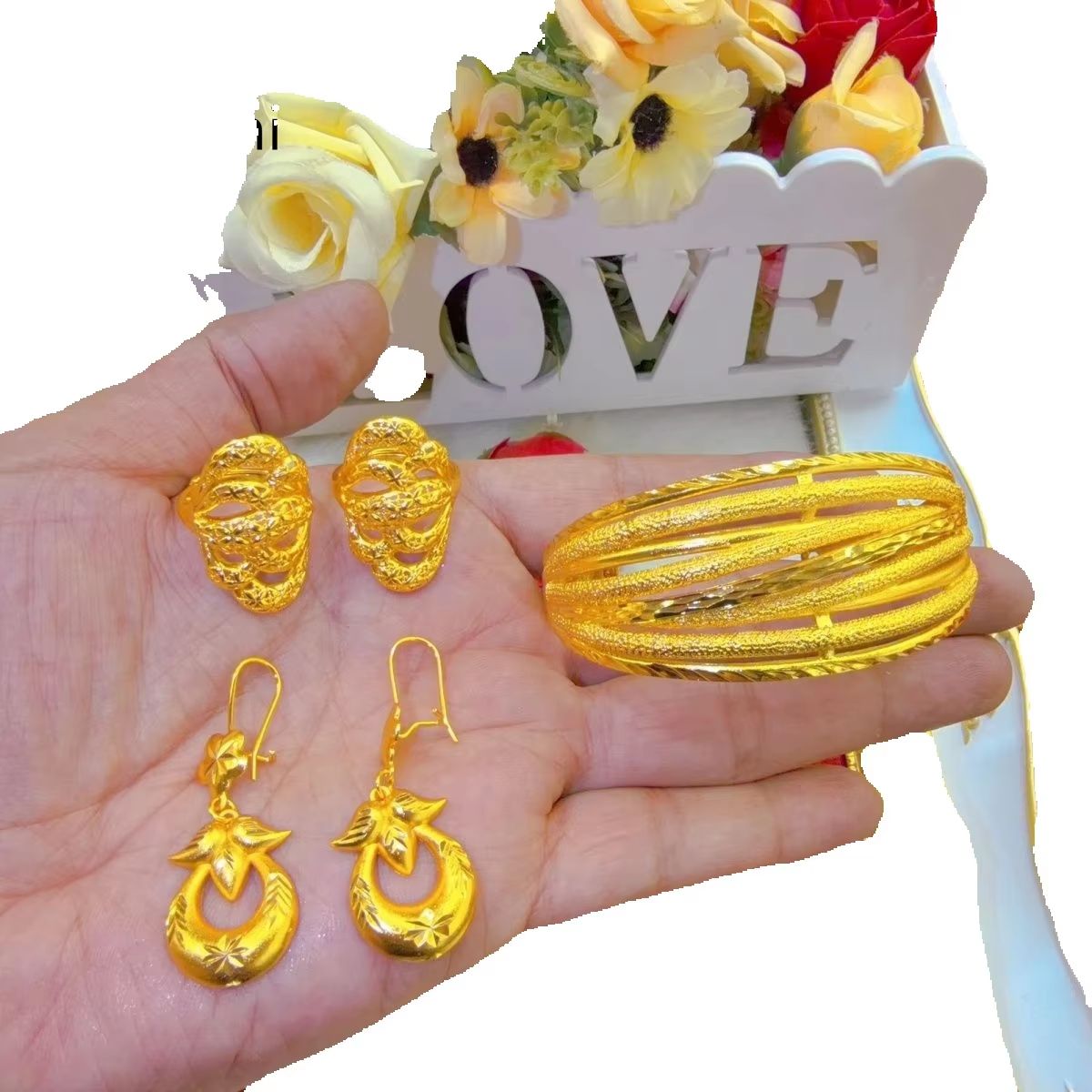 New French Dubai Luxury 24K Go - Women'S Fashion Rings Gold ulasan dan harga