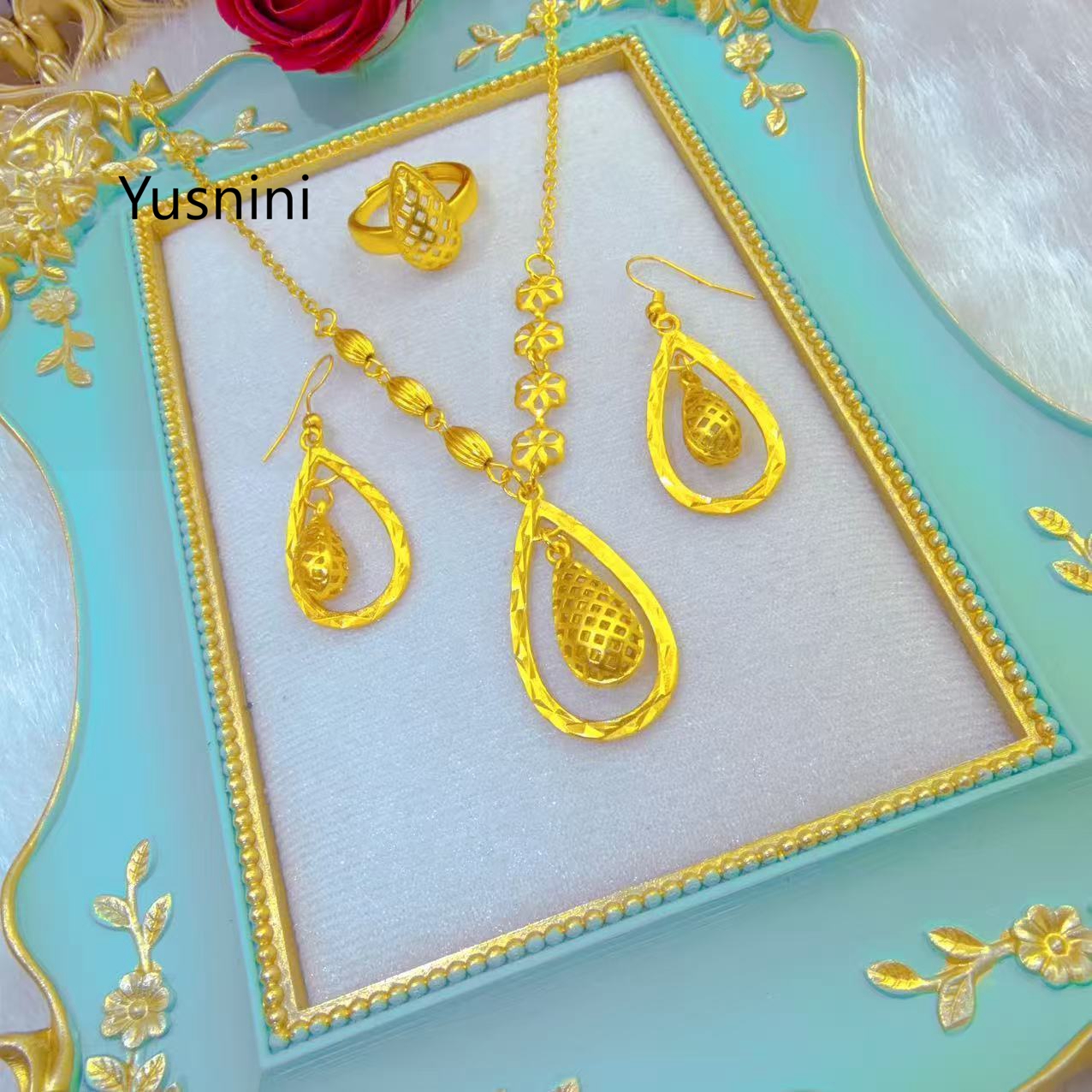 New Dubai Fashion Premium 24K  - Women'S Fashion Rings Gold ulasan dan harga