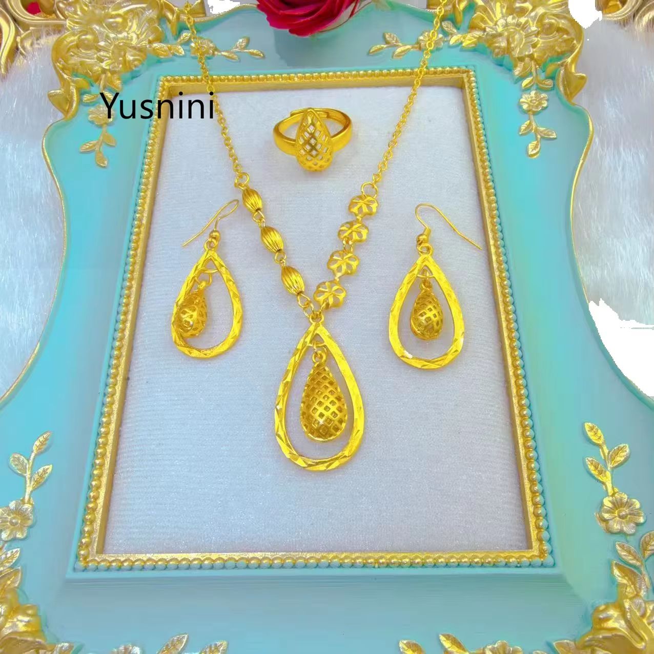 New Dubai Fashion Premium 24K  - Women'S Fashion Rings Gold ulasan dan harga