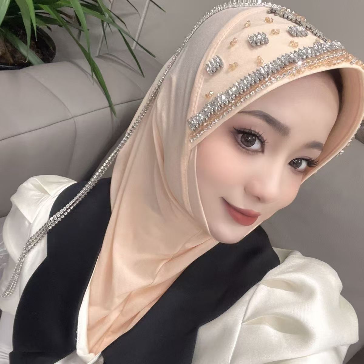 Luxury Hat Hijab Pink Scarf wi - Women'S Fashion Brands ulasan dan harga