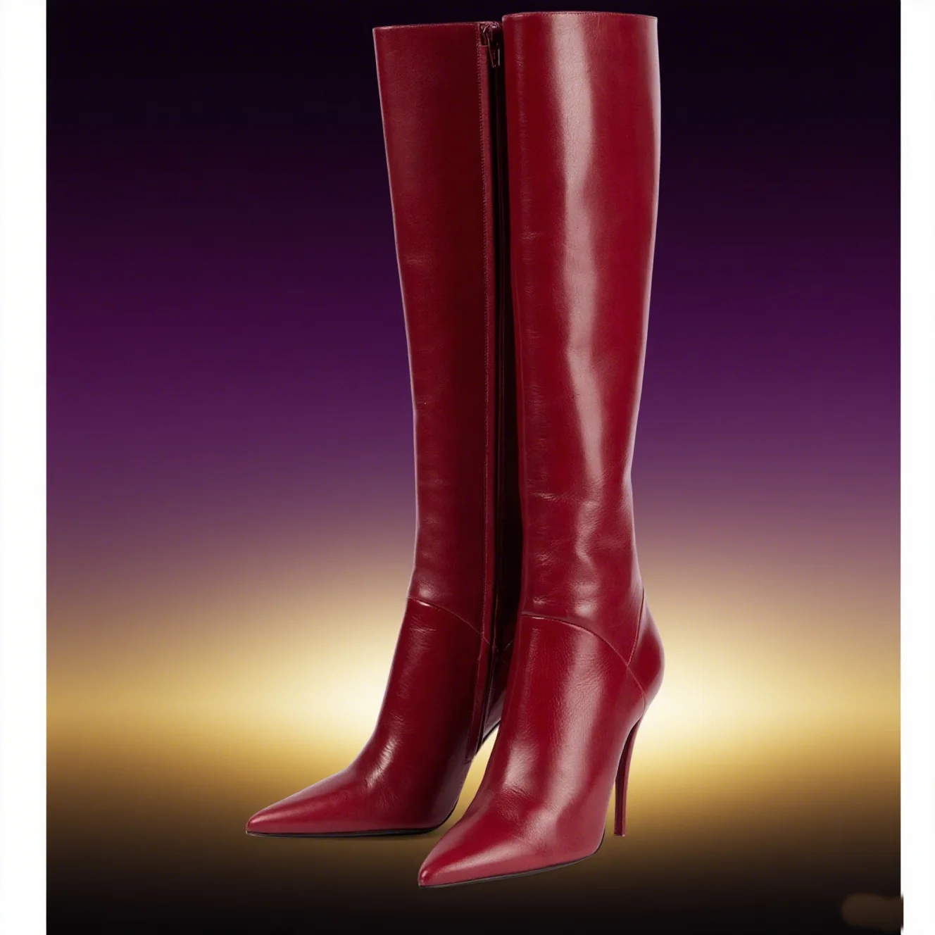 Matte Leather Knee High Boots  - Women'S Fashion Knee High Boots ulasan dan harga