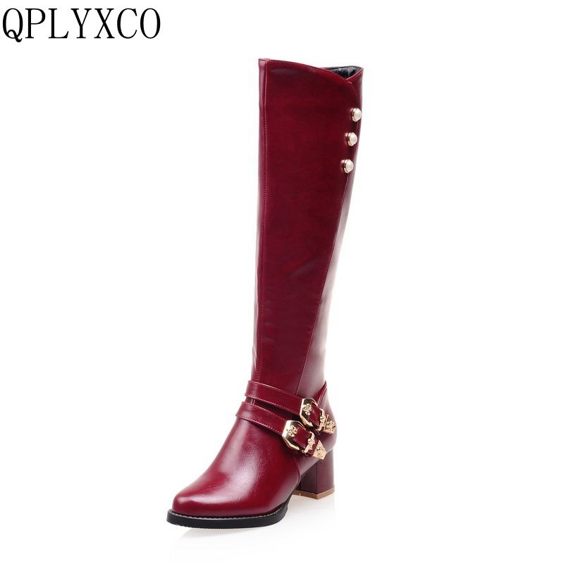QPLYXCO 2018 fashion Super Sma - Women'S Fashion Knee High Boots ulasan dan harga