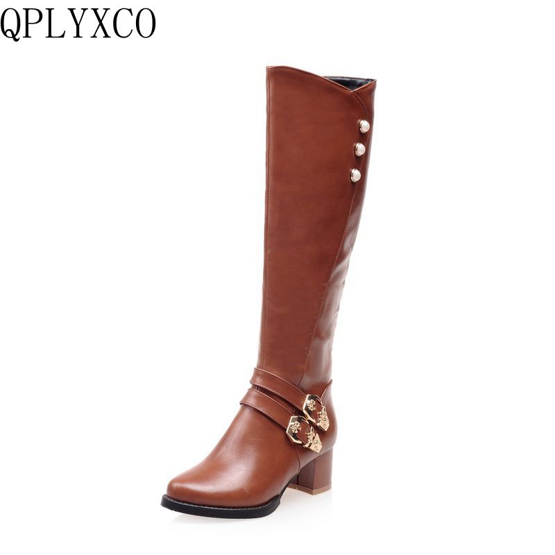 QPLYXCO 2018 fashion Super Sma - Women'S Fashion Knee High Boots ulasan dan harga