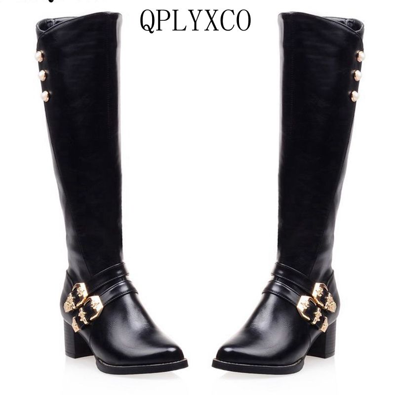 QPLYXCO 2018 fashion Super Sma - Women'S Fashion Knee High Boots ulasan dan harga