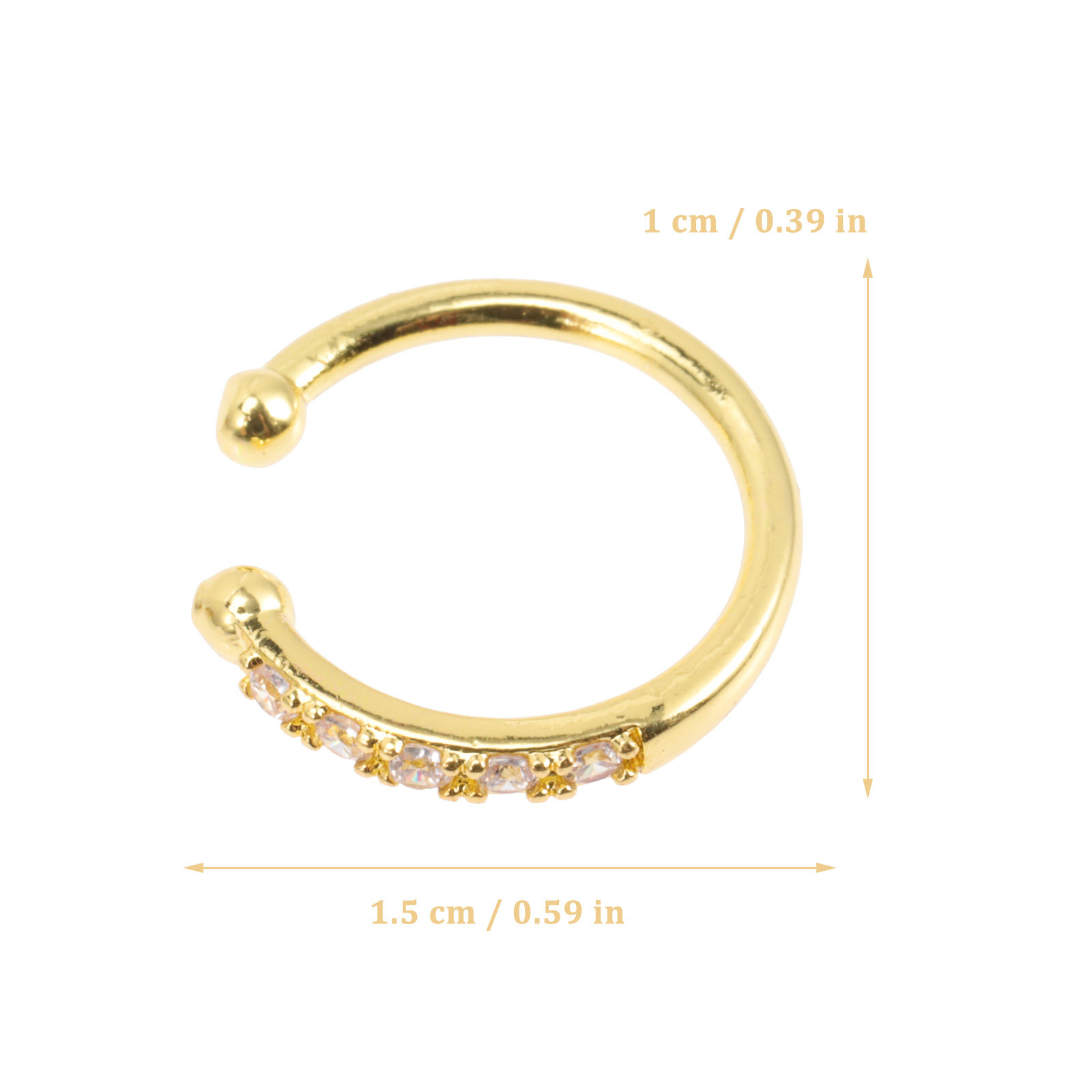 8Pcs Women Clip on Nose Rings  - Women'S Fashion Rings Gold ulasan dan harga