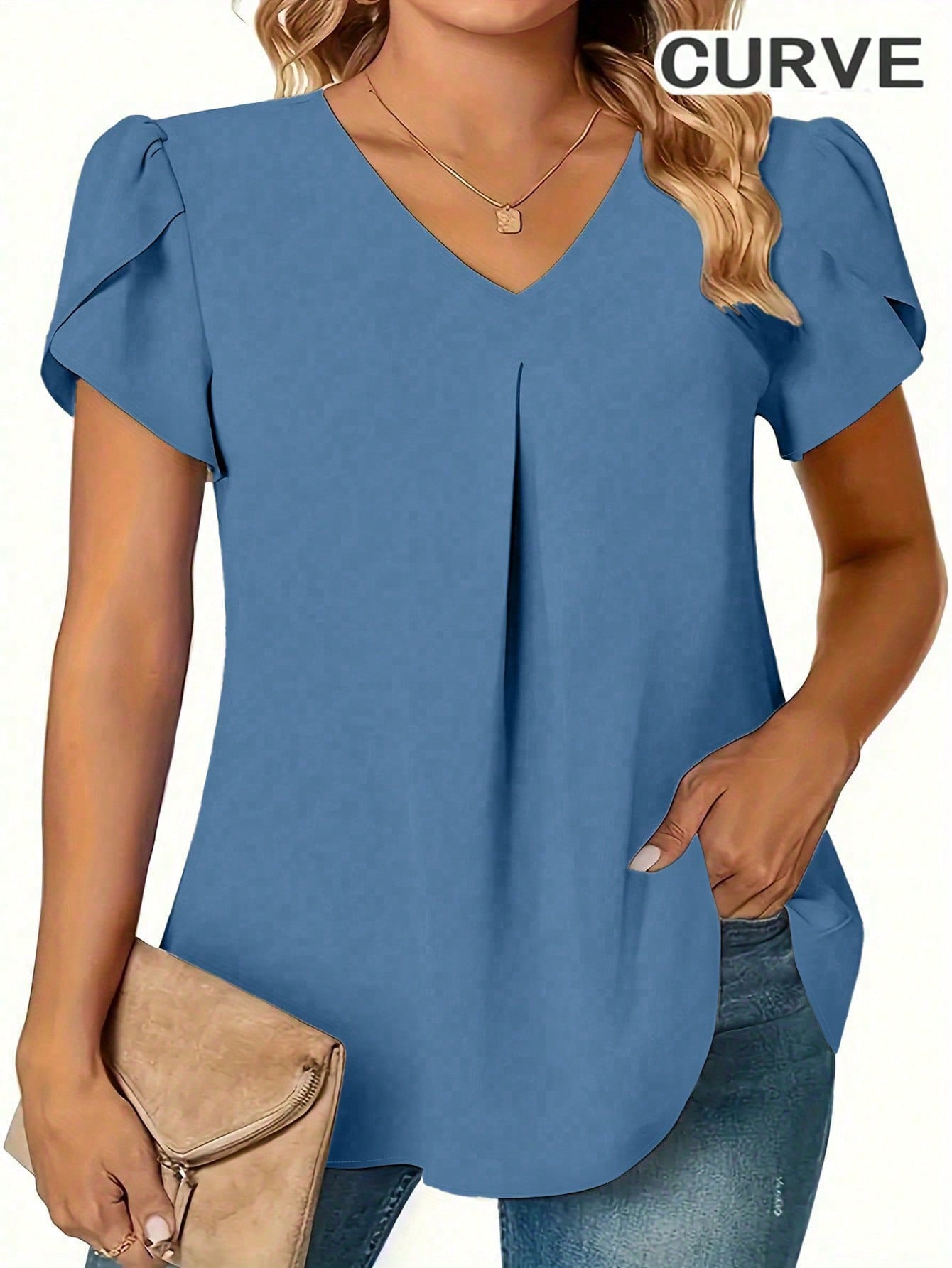 Plus Size 0XL-5XL Women V-neck - Women'S Fashion Essentials ulasan dan harga