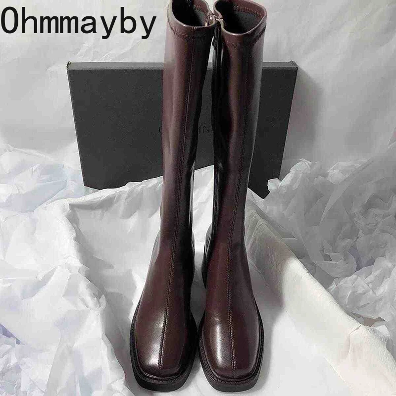 Vintage Thick Heel Women Knee  - Women'S Fashion Knee High Boots ulasan dan harga