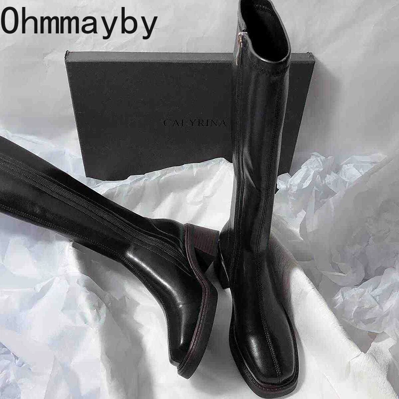 Vintage Thick Heel Women Knee  - Women'S Fashion Knee High Boots ulasan dan harga