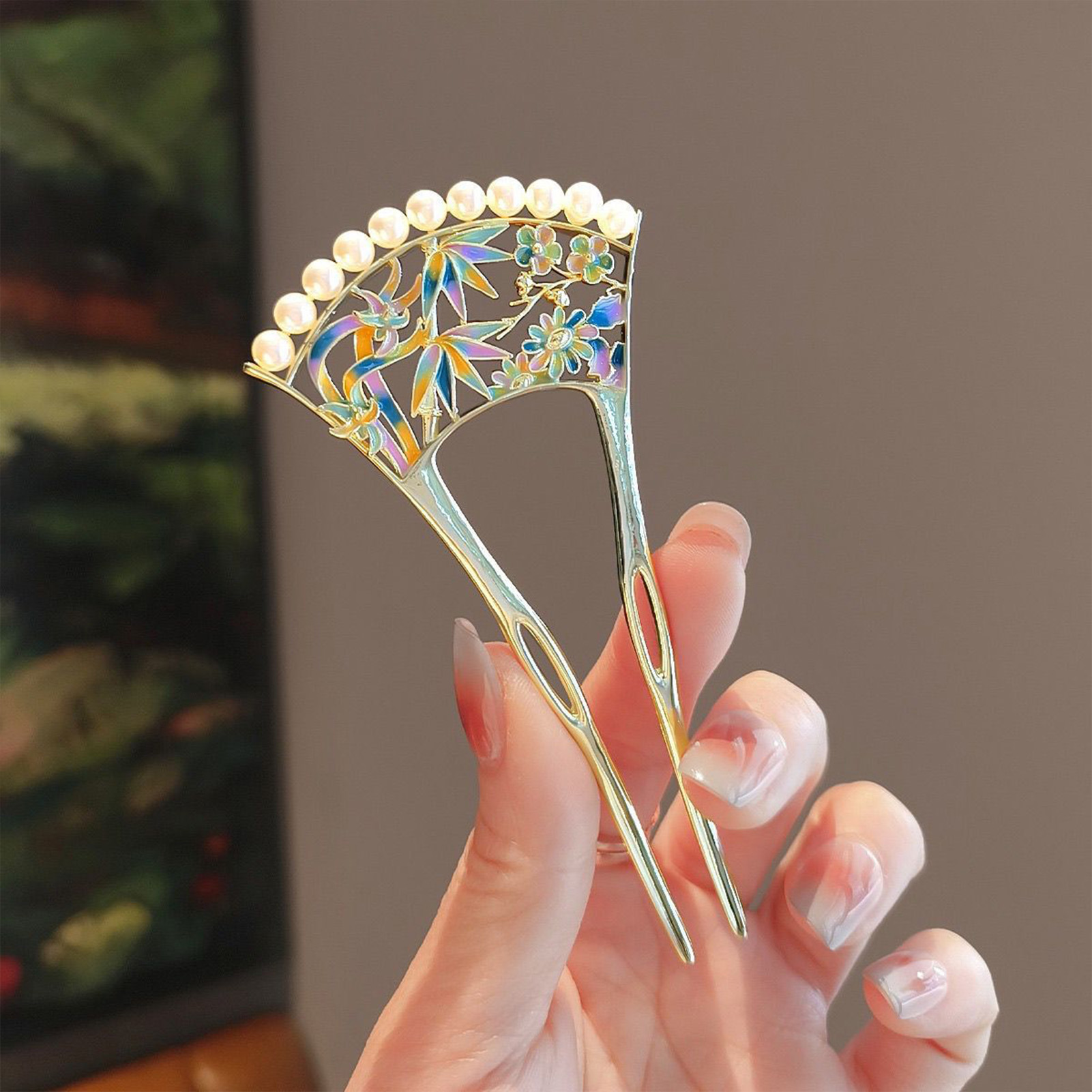 New Chinese Style Metal Hair P - Women Fashion Hair Style ulasan dan harga