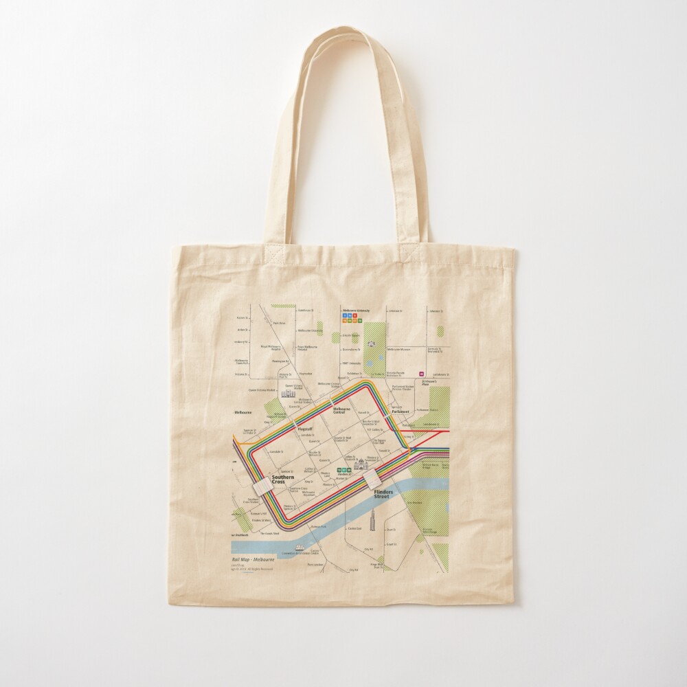 Melbourne City Rail Map Square - Women'S Fashion Melbourne ulasan dan harga