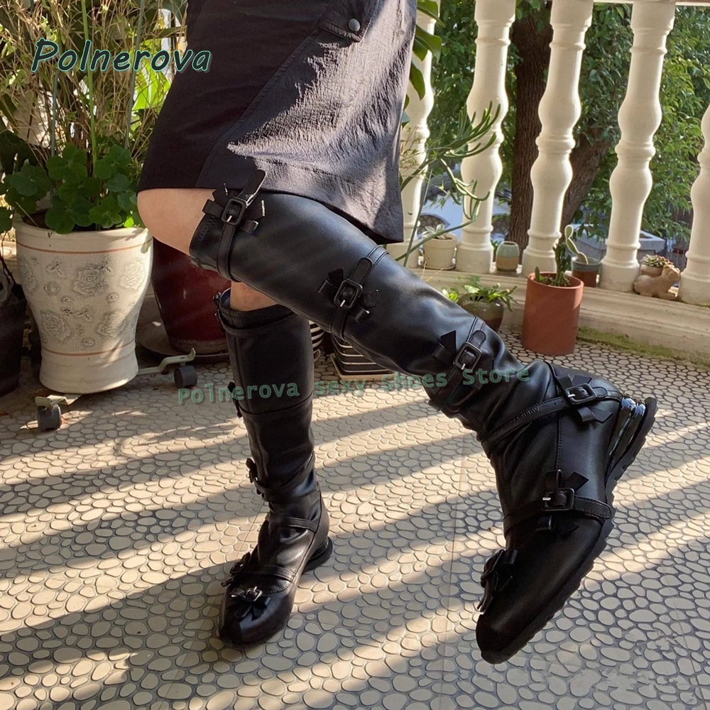 Black Bowknot Fashion Long Boo - Women'S Fashion Trends Spring 2026 ulasan dan harga