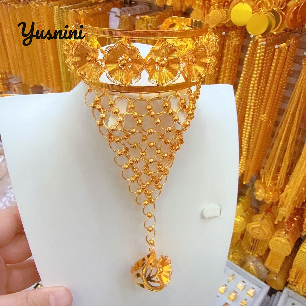 Fashion Dubai 24K Gold Plated  - Women'S Fashion Rings Gold ulasan dan harga