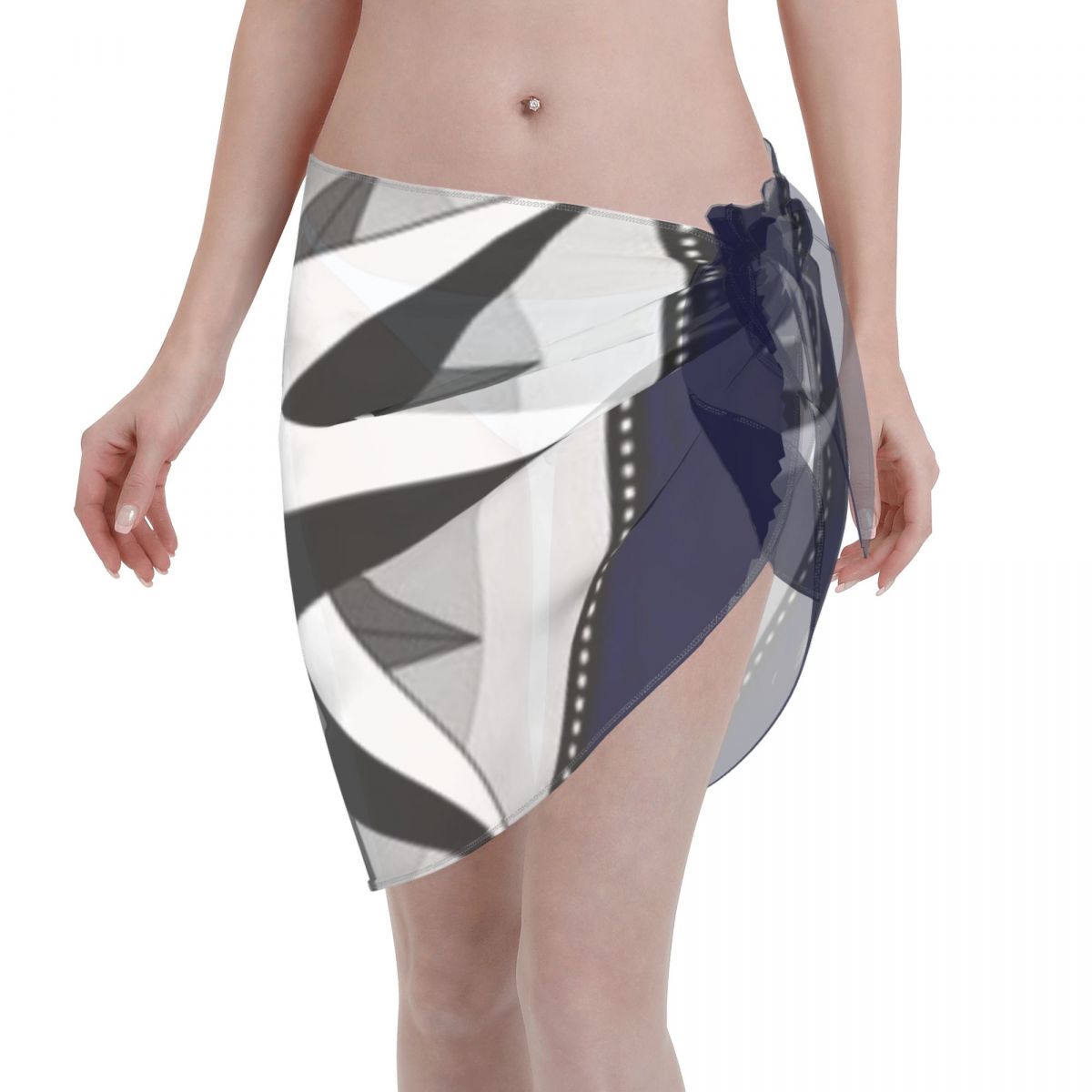 Promotion Navy Blue Compass Ro - Printed Wrap Skirt ulasan dan harga