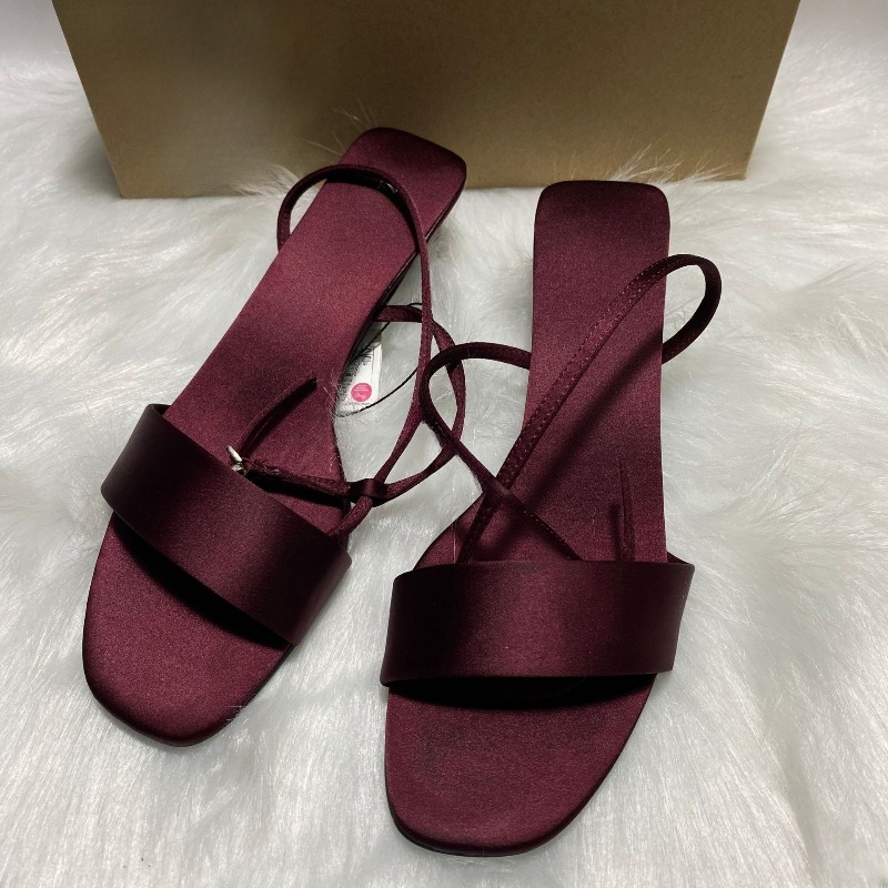 Luxury Satin Ankle Strap Low H - Women'S Fashion Brands ulasan dan harga
