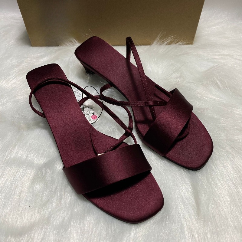 Luxury Satin Ankle Strap Low H - Women'S Fashion Brands ulasan dan harga