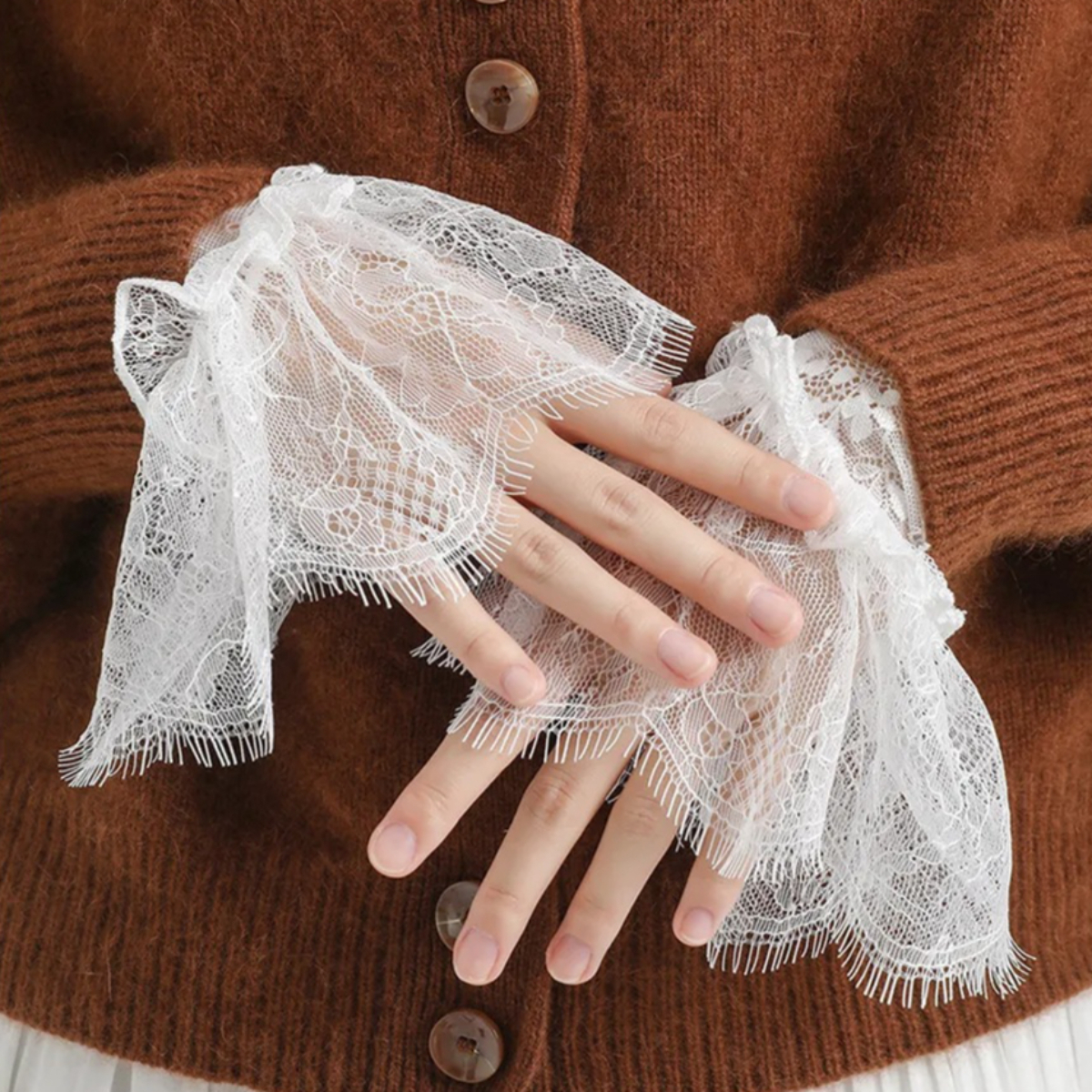 Detachable Lace Flower Mesh Fl - Women'S Fashion Essentials ulasan dan harga