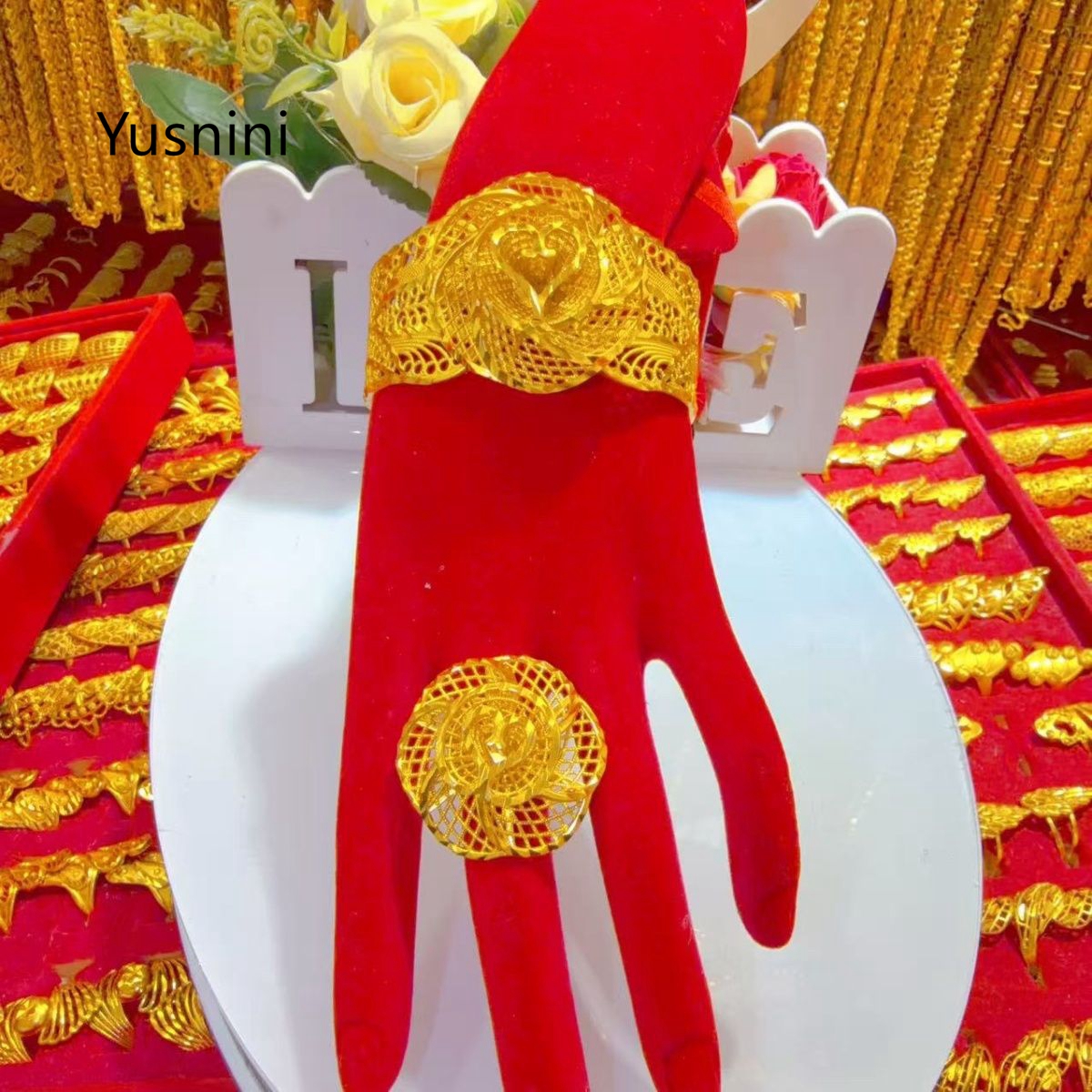 New Dubai Fashion 24K Gold Pla - Women'S Fashion Rings Gold ulasan dan harga