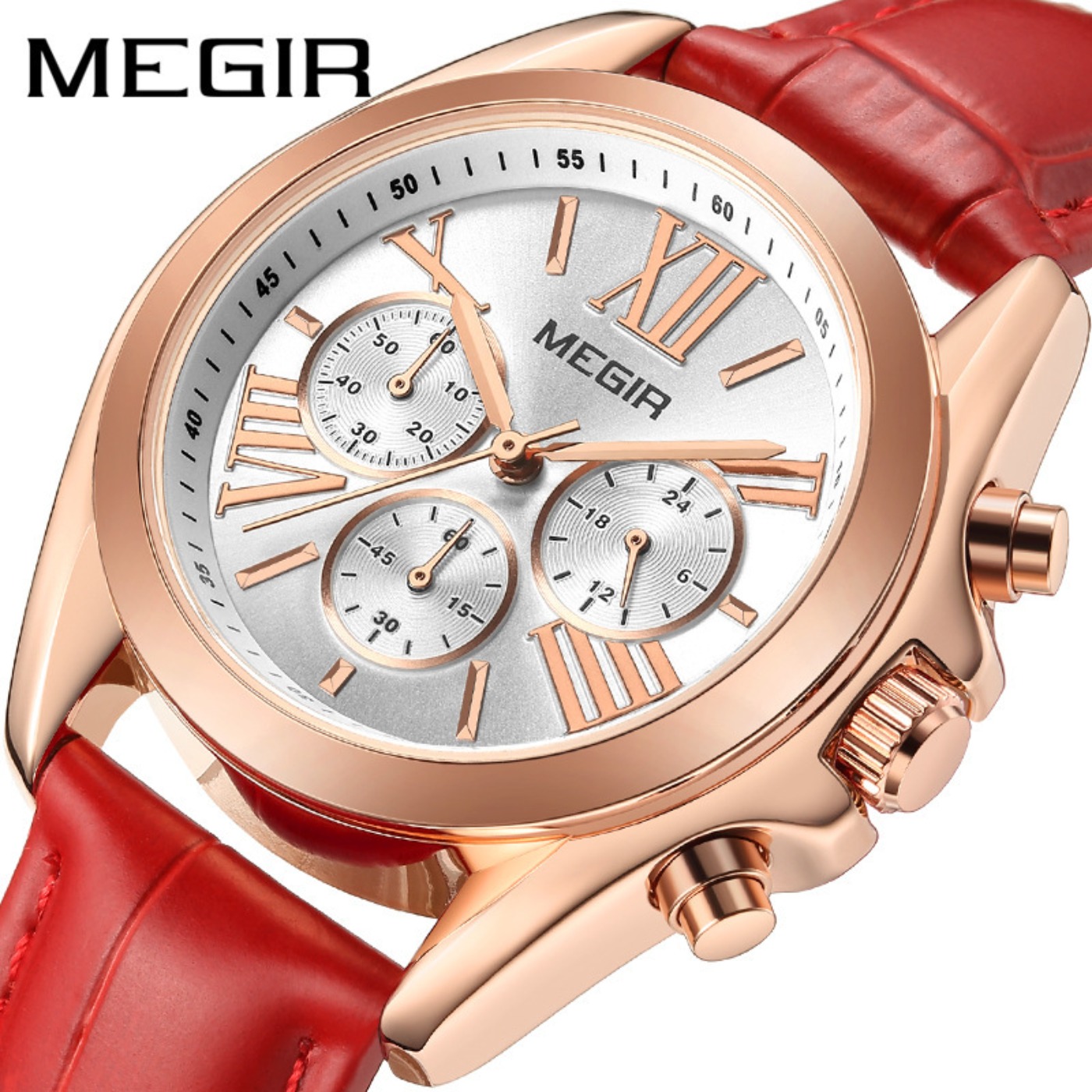 MEGIR New Luxury Leather Watch - Women'S Fashion Brands ulasan dan harga