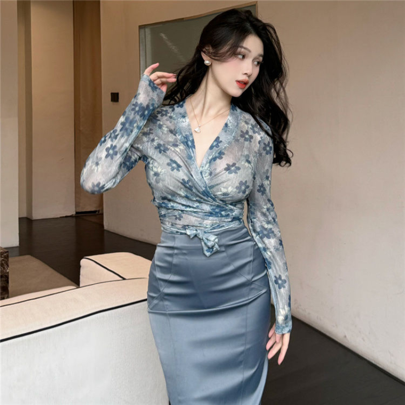 Women Clothing Suit Big Size F - Printed Wrap Skirt ulasan dan harga