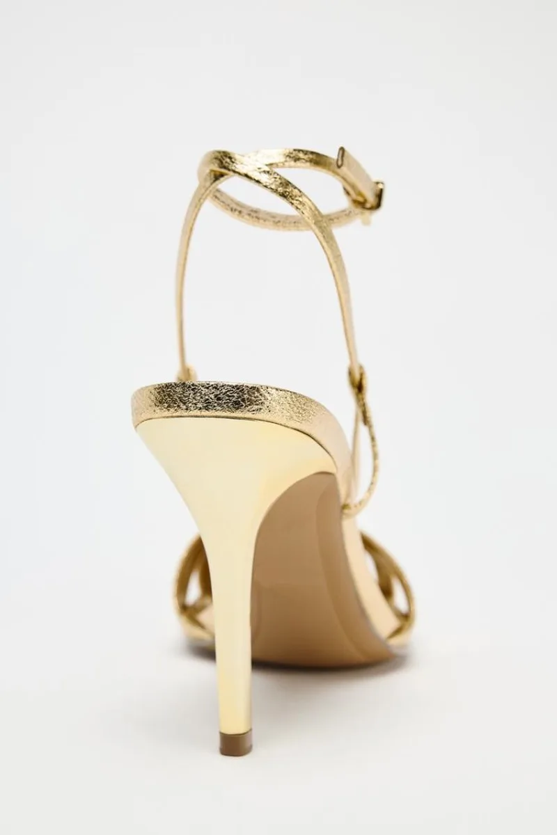 Fashion Gold Thin Heeled Sanda - Women'S Fashion Brands ulasan dan harga