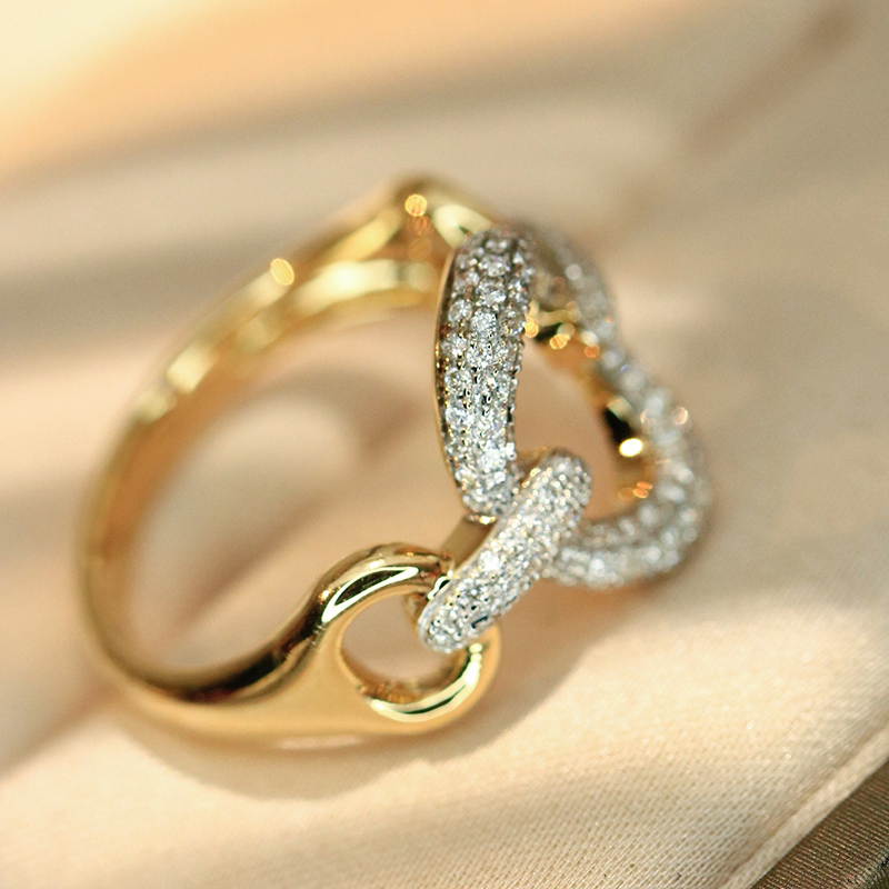 Aazuo Fine Jewely Real 18K Yel - Women'S Fashion Rings Gold ulasan dan harga