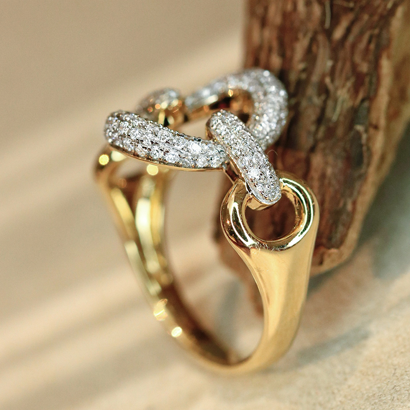 Aazuo Fine Jewely Real 18K Yel - Women'S Fashion Rings Gold ulasan dan harga