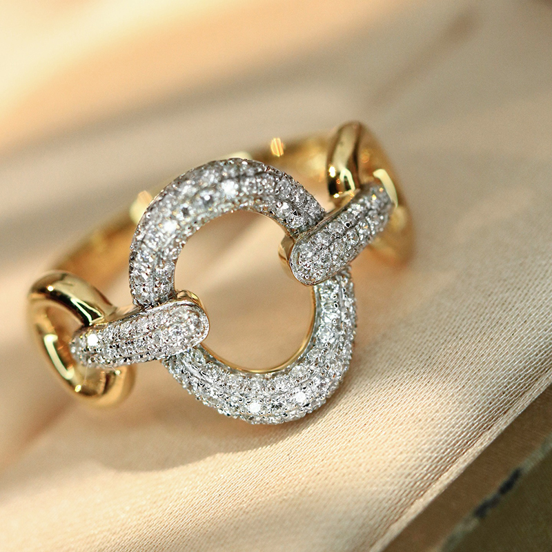 Aazuo Fine Jewely Real 18K Yel - Women'S Fashion Rings Gold ulasan dan harga