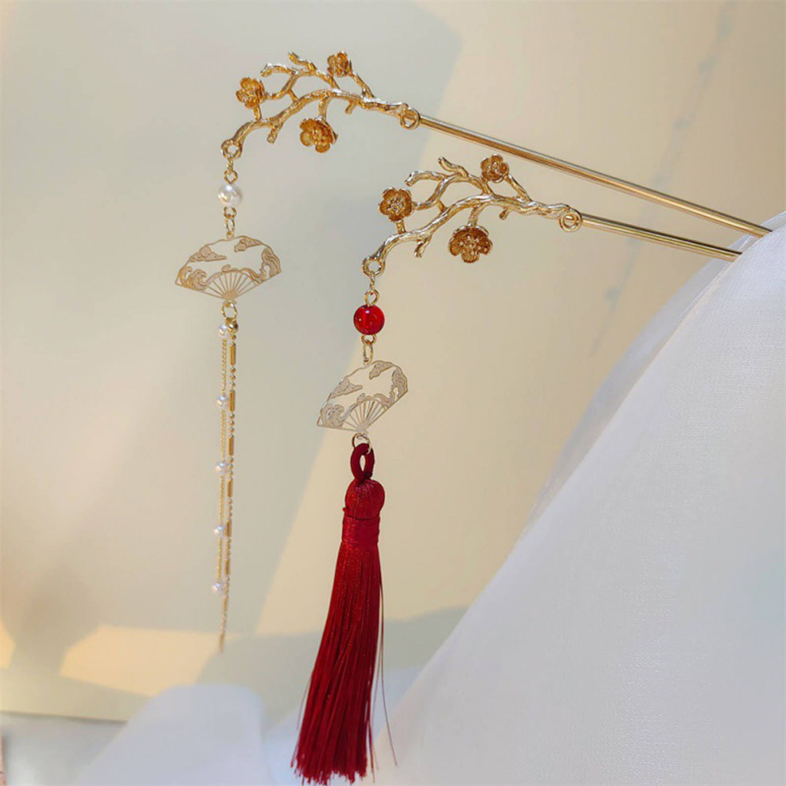 Retro Flower Tassel Hairpin Fo - Women Fashion Hair Style ulasan dan harga
