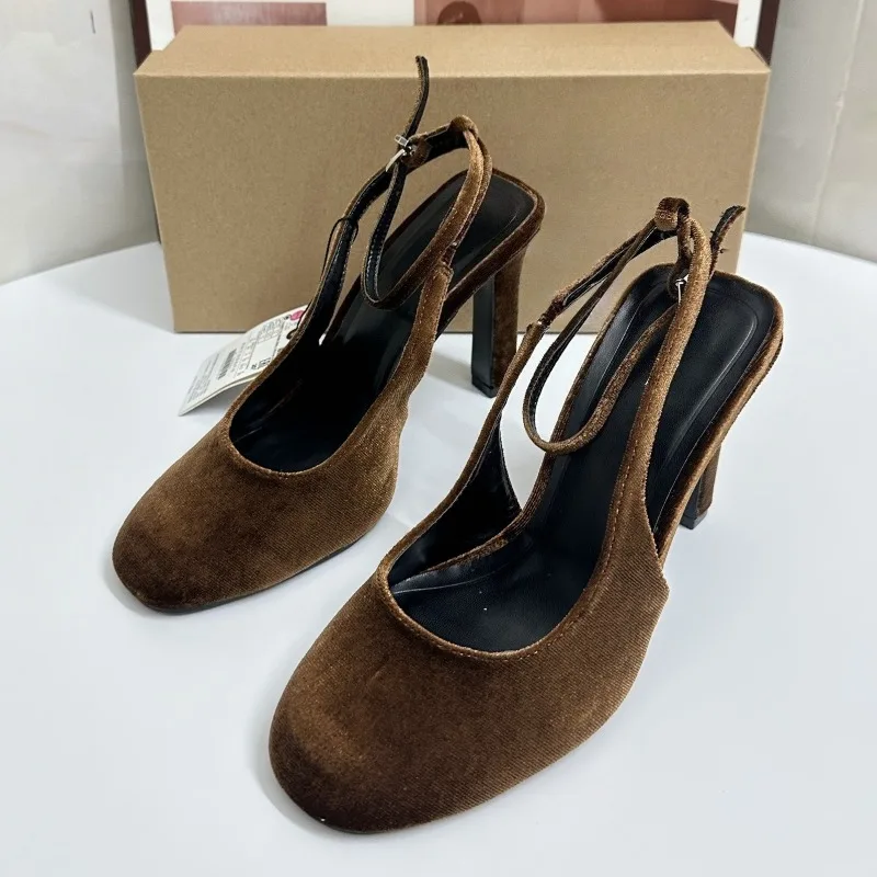 Retro Brown Suede Summer Women - Women'S Fashion Brands ulasan dan harga
