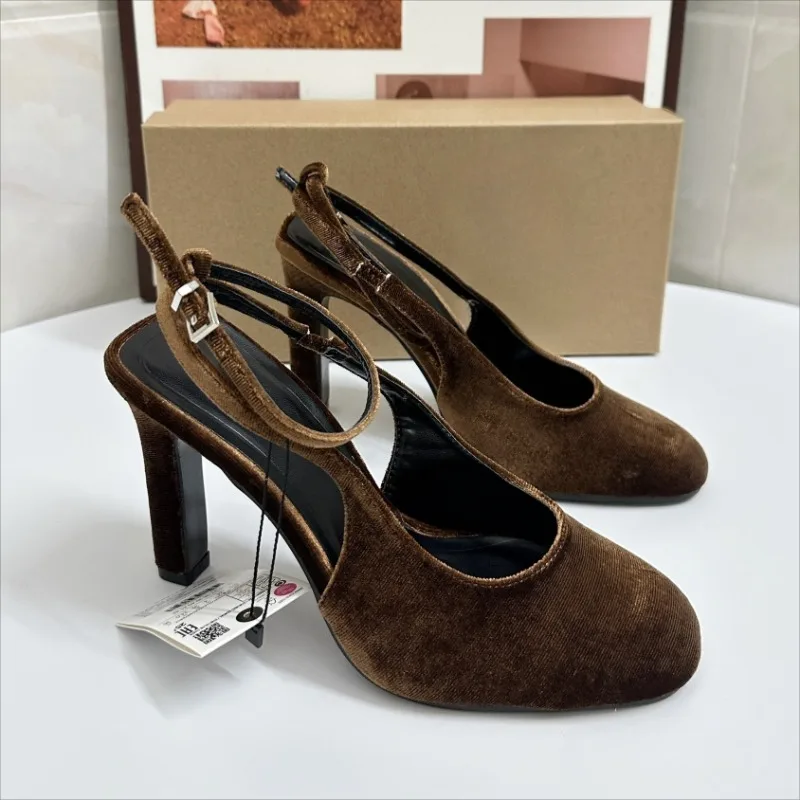 Retro Brown Suede Summer Women - Women'S Fashion Brands ulasan dan harga