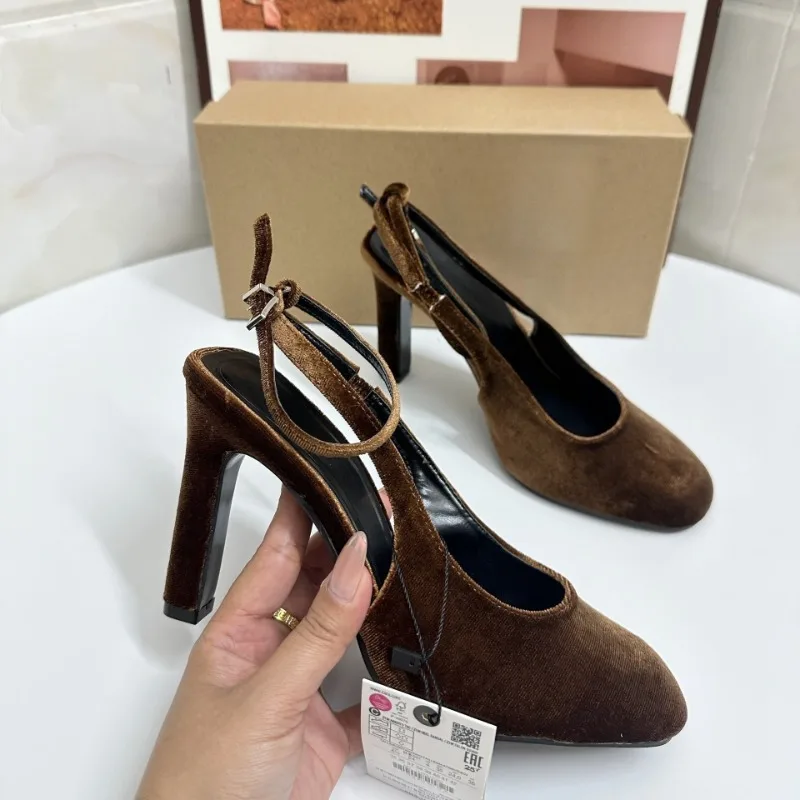 Retro Brown Suede Summer Women - Women'S Fashion Brands ulasan dan harga