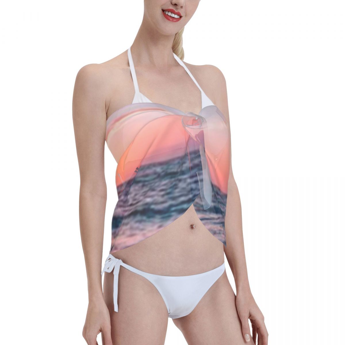 Promotion Sunset On A Beach Wo - Printed Wrap Skirt ulasan dan harga