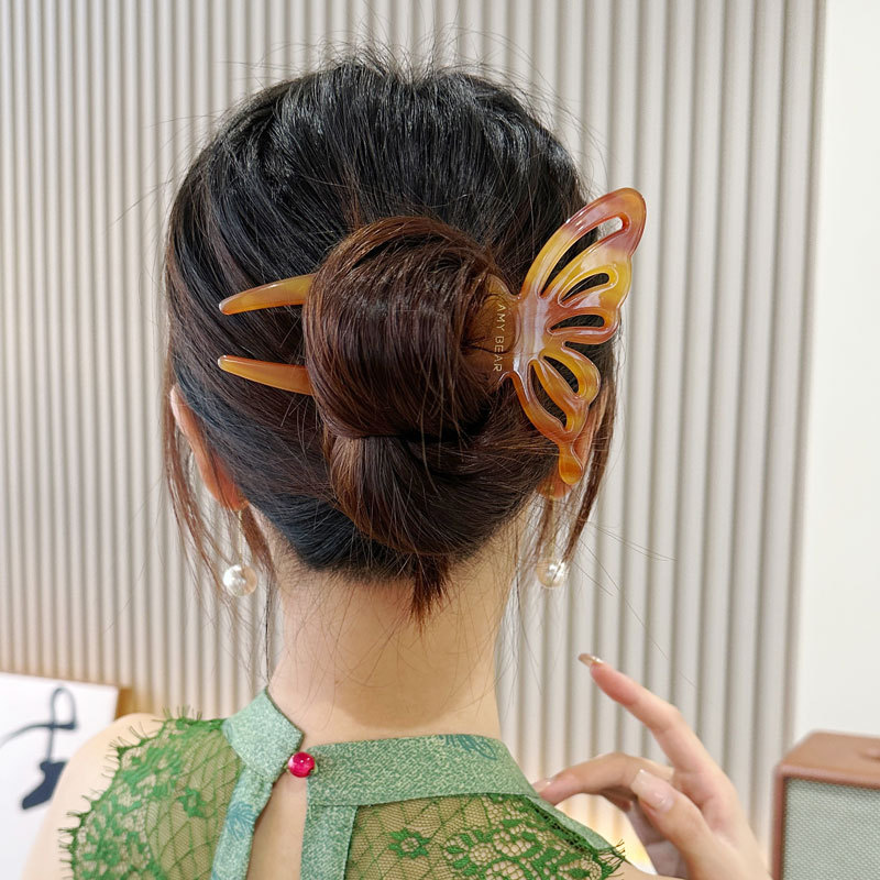 Elegant Acetic Acid Butterfly  - Women Fashion Hair Style ulasan dan harga