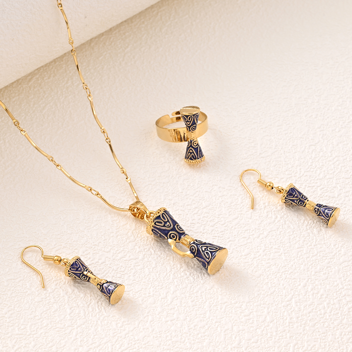 Stylish Blue Drum Pendant Neck - Women Fashion Png ulasan dan harga