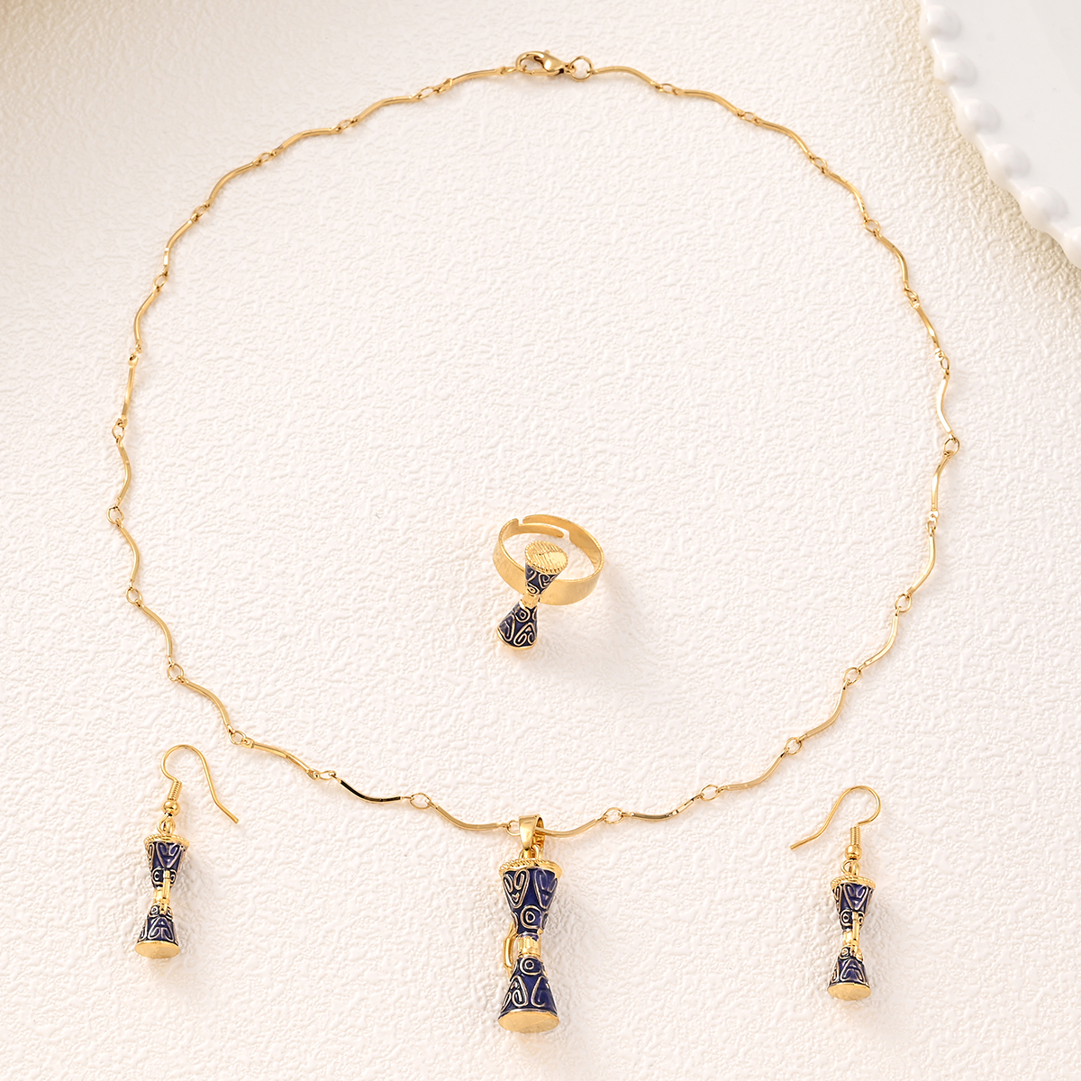 Stylish Blue Drum Pendant Neck - Women Fashion Png ulasan dan harga
